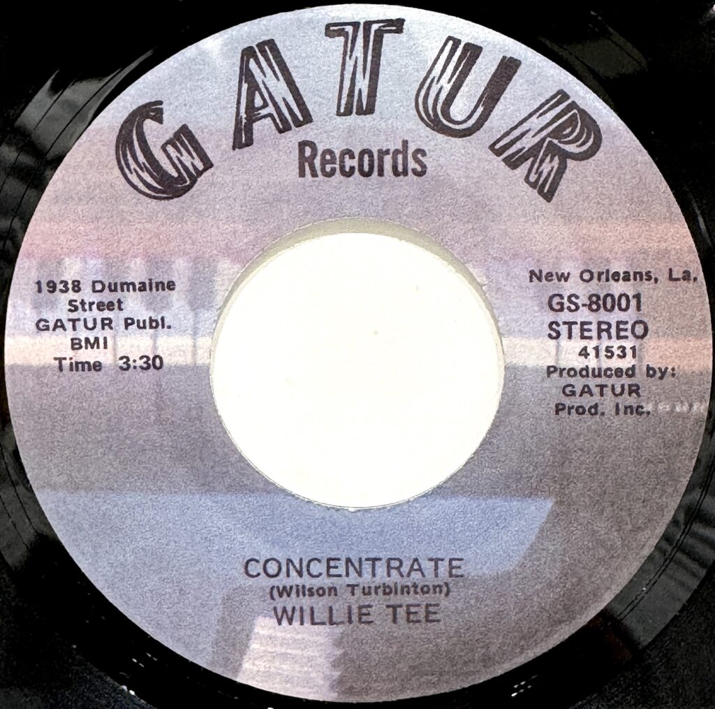 WILLIE TEE / Concentrate / Get Up *Reissue